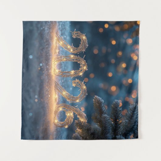 happy new year 2026 party backdrop wandkleed (Voorkant (horizontaal))