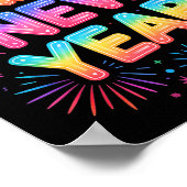 Happy New Year 2026 Party Ballons, Fireworks And C Poster (Hoek)