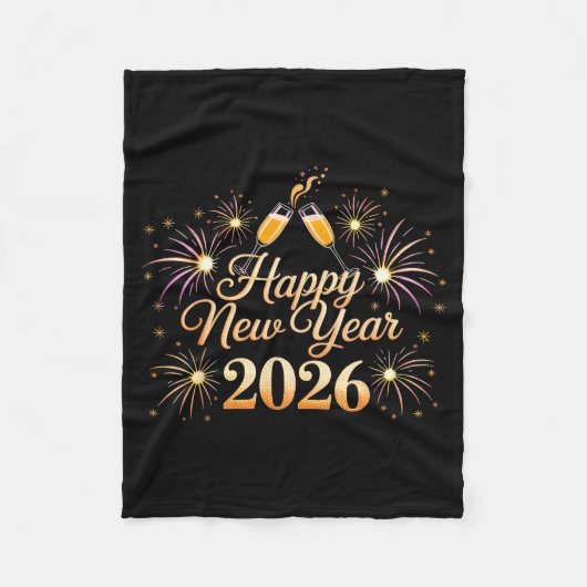 Happy New Year 2026 Party  Fleece Deken (Voorkant)