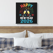 Happy New Year 2026 Party Funny New Years Eve 2026 Canvas Afdruk (Insitu (Slaapkamer))