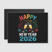 Happy New Year 2026 Party Funny New Years Eve 2026 Magnetische Uitnodiging (Voorkant / Achterkant)