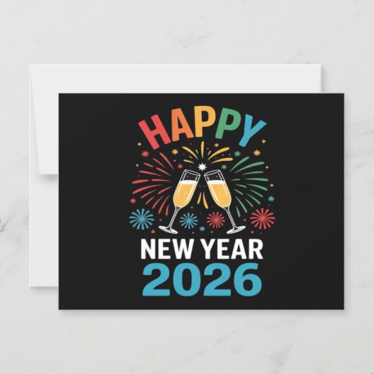 Happy New Year 2026 Party Funny New Years Eve 2026 Magnetische Uitnodiging (Voorkant)