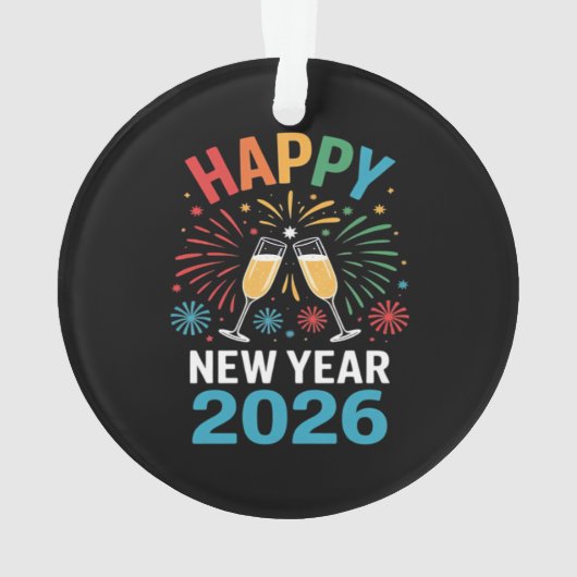 Happy New Year 2026 Party Funny New Years Eve 2026 Ornament (achterkant)