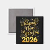 Happy New Year 2026 Party New Years Eve Holiday  Magneet (Voorkant / Achterkant)