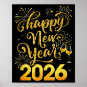 Happy New Year 2026 Party New Years Eve Holiday  Poster (Voorkant)