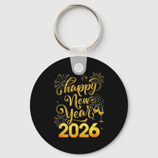 Happy New Year 2026 Party New Years Eve Holiday  Sleutelhanger (Voorkant)