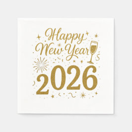 Happy New Year 2026 Party Servetten – Feestelijke 