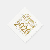 Happy New Year 2026 Party Servetten – Feestelijke  (Hoek)