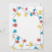 Happy New Year 2026 Pine Branches & Lights Feestdagenkaart (Achterkant)