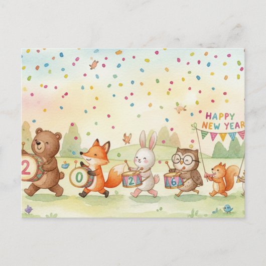 HAPPY NEW YEAR 2026 Postcard Briefkaart (Voorkant)
