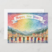 HAPPY NEW YEAR 2026 Postcard Briefkaart (Voorkant / Achterkant)