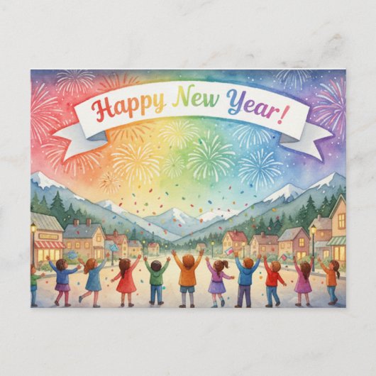 HAPPY NEW YEAR 2026 Postcard Briefkaart (Voorkant)