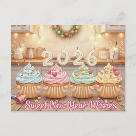 HAPPY NEW YEAR 2026 Postcard Briefkaart (Voorkant)