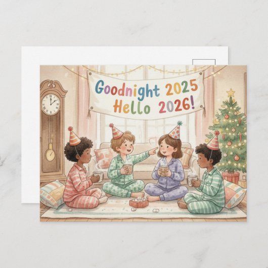 HAPPY NEW YEAR 2026 Postcard Briefkaart (Voorkant / Achterkant)