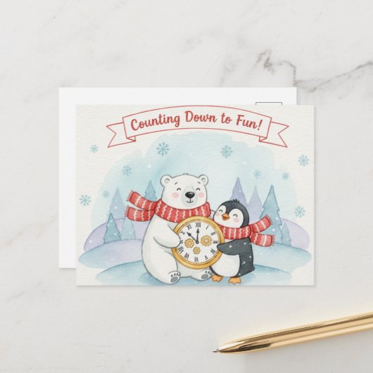 HAPPY NEW YEAR 2026 Postcard Briefkaart (Voorkant / Achterkant in situ)