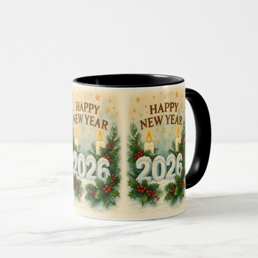 happy new year 2026 premiumcoffee mug mok (Voorkant rechts)