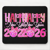 Happy New Year 2026 Preppy New Years Nk Coquette B Muismat (Voorkant)