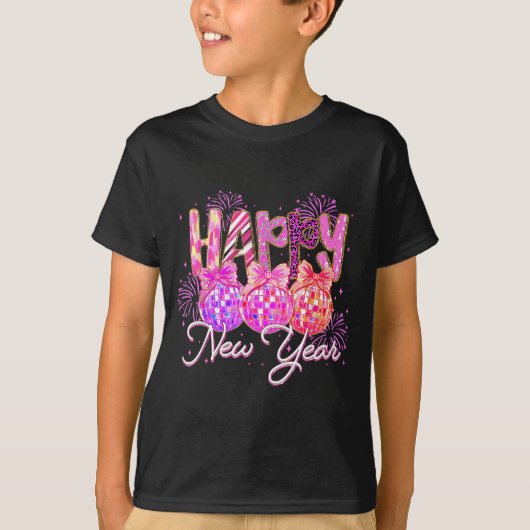 Happy New Year 2026 Preppy New Years Nk Coquette B T-shirt (Voorkant)