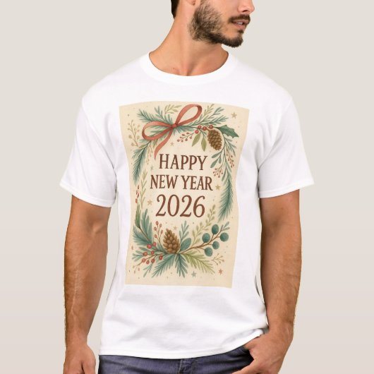 happy new year 2026 rustic family t-shirt (Voorkant)