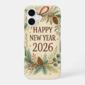 happy new year 2026 rustic iPhone 16 hoesje (Achterkant)