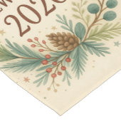 happy new year 2026 rustic table runner korte tafelloper (Hoek)