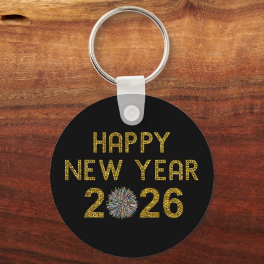 Happy New Year 2026 Sleutelhanger (Voorkant)