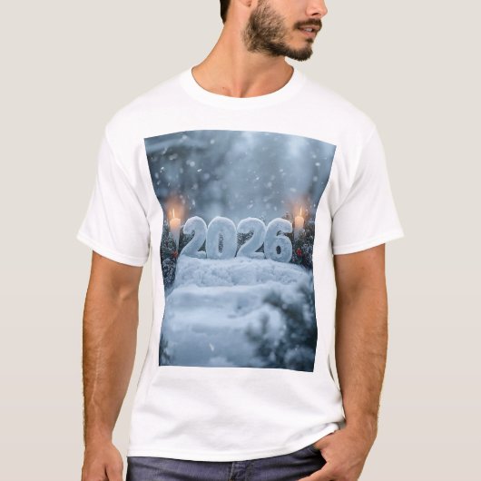 happy new year 2026 snowy calm t-shirt (Voorkant)