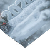 happy new year 2026 snowy pine table korte tafelloper (Hoek)