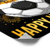 Happy New Year 2026 Soccer Party Hat New Years Eve Poster (Hoek)