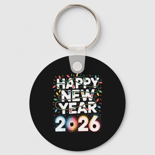 Happy New Year 2026 Sparkle Shirt For Women Sleutelhanger (Voorkant)