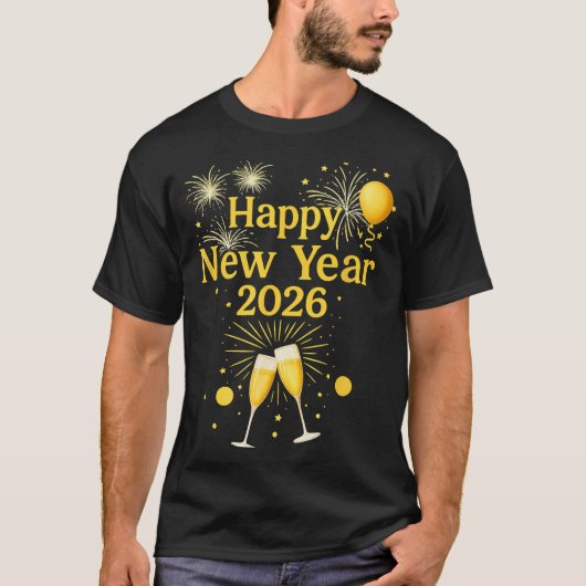 Happy New Year 2026  T-shirt (Voorkant)