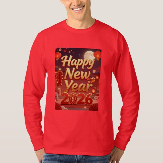 Happy new year 2026 t-shirt (Voorkant)