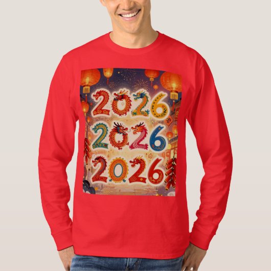 Happy new year 2026 t-shirt (Voorkant)