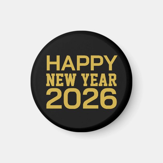 Happy New Year 2026 T-Shirt Magneet (Voorkant)