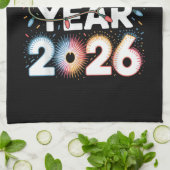 Happy New Year 2026 Theedoek (Gevouwen)