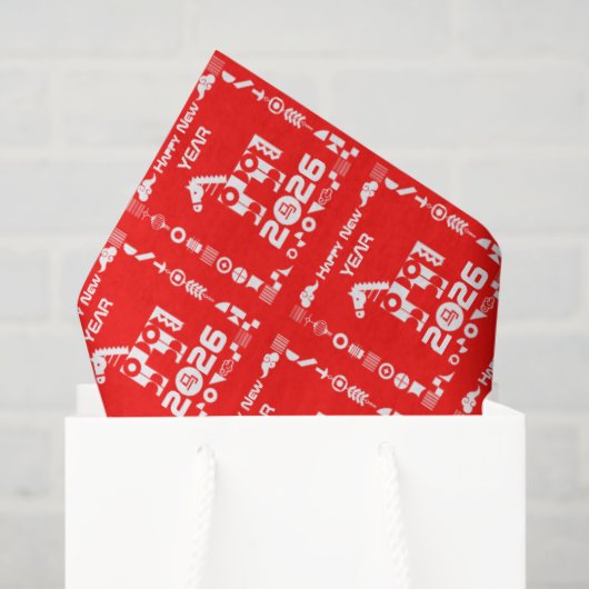 Happy New Year 2026 Tissuepapier (Cadeauzakje)