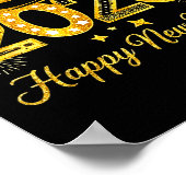 Happy New Year 2026 Top Hat Balloons Party New Yea Poster (Hoek)