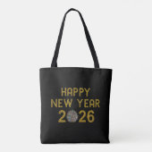 Happy New Year 2026 Tote Bag (Achterkant)