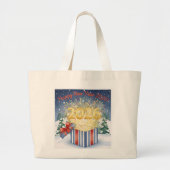 Happy New Year 2026 Tote Bag – Festive Fireworks  (Voorkant)