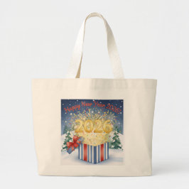 Happy New Year 2026 Tote Bag – Festive Fireworks 