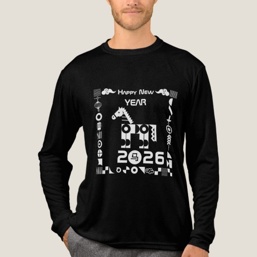 Happy New Year 2026 Tri-Blend Shirt (Voorkant volledig)