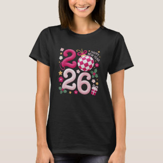 Happy New Year 2026 Typography Colorful T-shirt