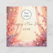 Happy New Year 2026 Vierkante Visitekaartje (Voorkant)