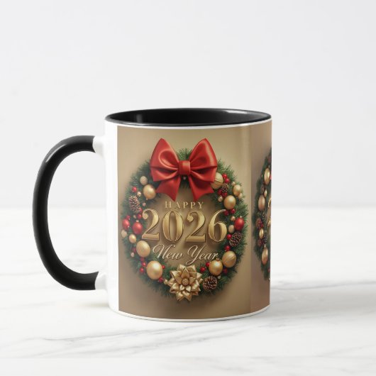 happy new year 2026 warm wreath mug mok (Links)