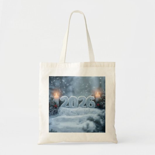 happy new year 2026 winter calm totebag tote bag (Voorkant)