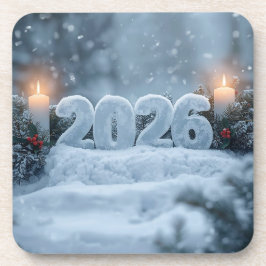 happy new year 2026 winter pine coasters bier onderzetter