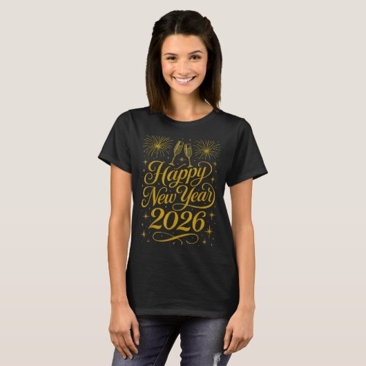 Happy New Year 2026 Womens New Years Eve Party  T-shirt (Voorkant volledig)
