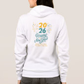 Happy New Year 2026 Zip-Up Hoodie | Festive  (Achterkant)