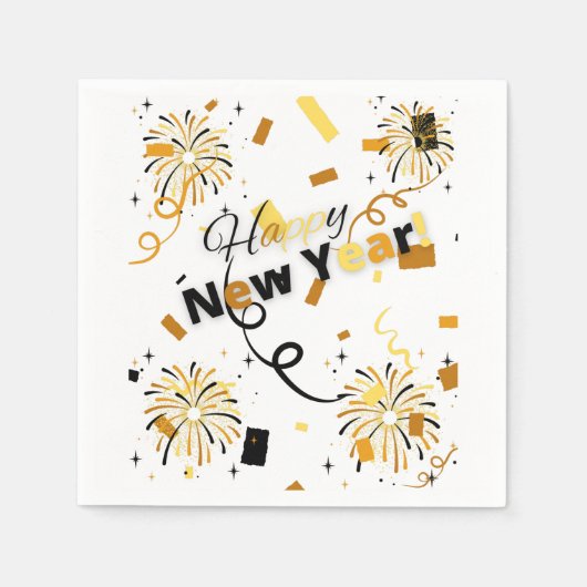 Happy New Year 3 Ply Napkins Servet (Voorkant)