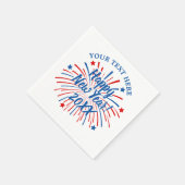 Happy New Year aangepaste cocktail party's luiers Servet (Hoek)